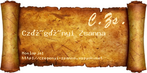 Czégényi Zsanna névjegykártya
